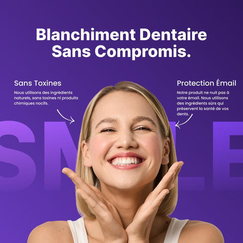 Bandes Blanchissantes Violettes pour les Dents